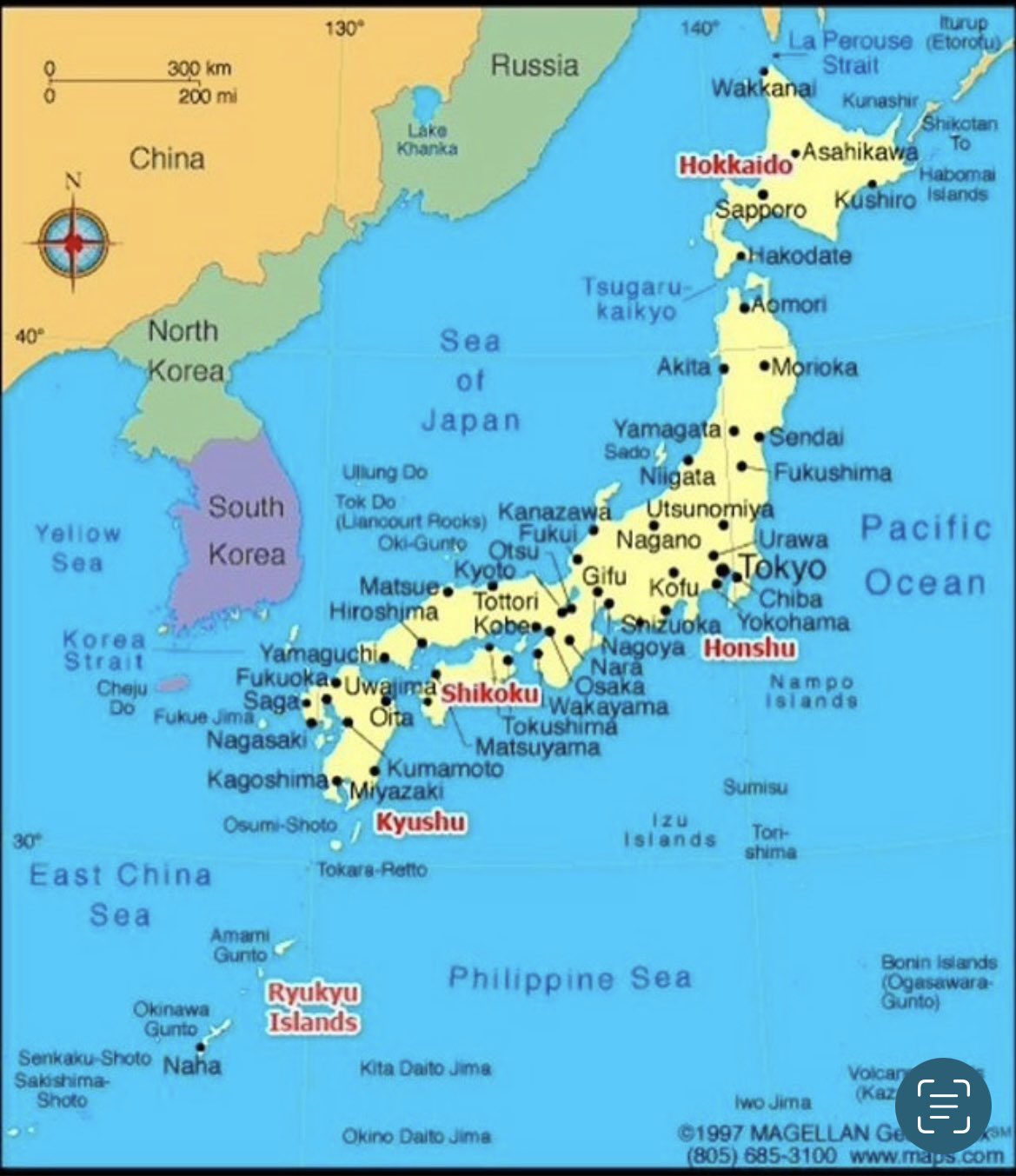 Исэ на карте Японии
