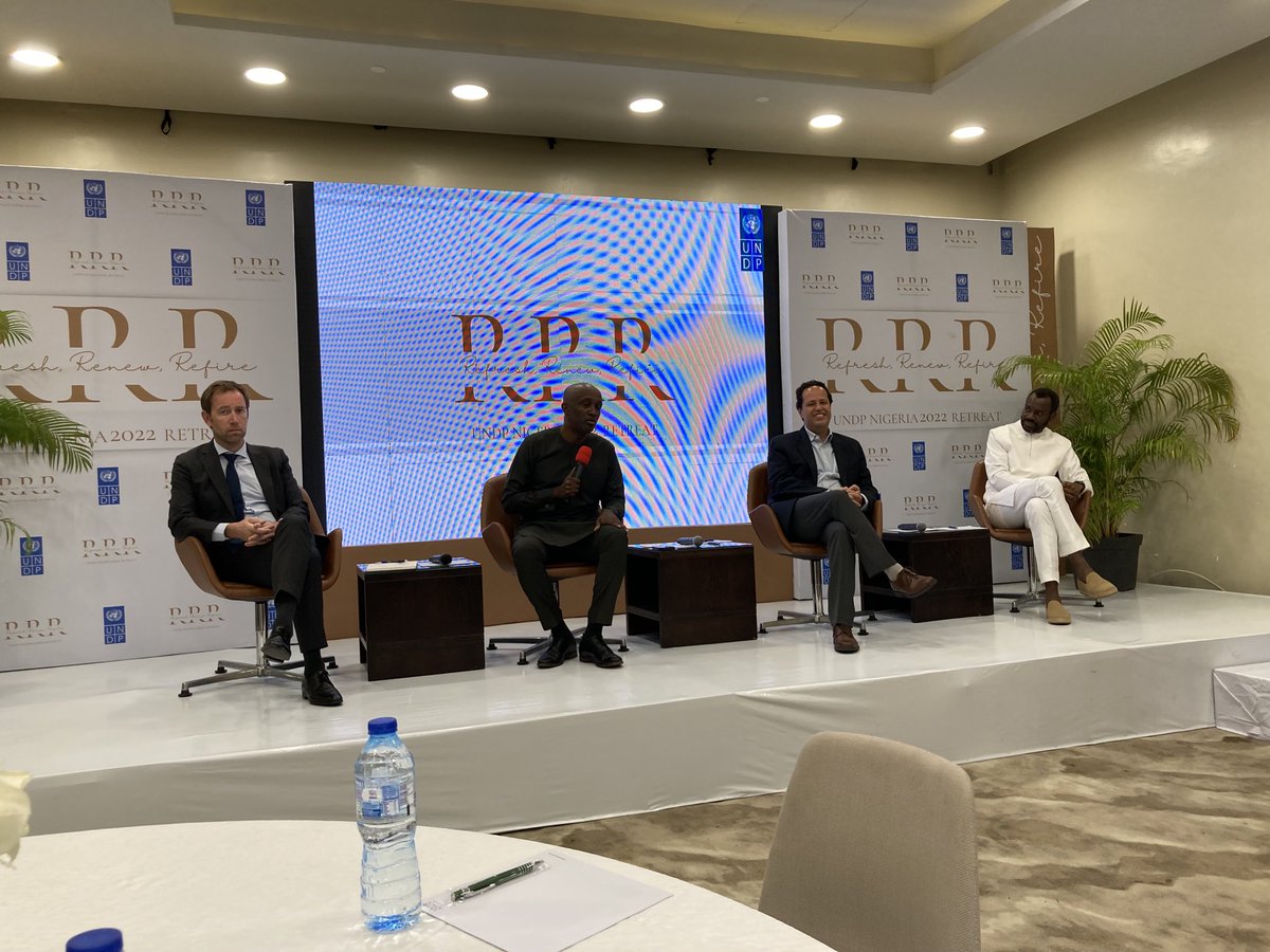 Thought provoking discussion on Refresh, Renew and Rethink the way we work at UNDP Nigeria retreat 2022 with the participation of Norwegian Ambassador, IMF Representative and MD at Sterling Bank
