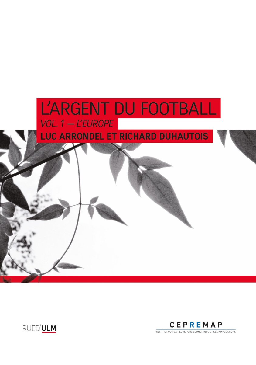 Nous venons de mettre en ligne la vidéo de présentation de notre dernier Opuscule, *L'Argent du Football – Tome 1, l'Europe*, sur l'#économie du #football masculin, par <a href="/laol44/">Luc Arrondel⭐️⭐️</a> et Richard Duhautois
cepremap.fr/publications/l…