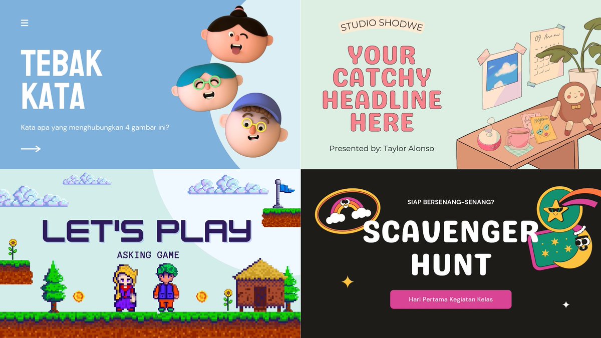 studythread__'s tweet image. Template ppt canva. Cute edition 🗂

   — a thread