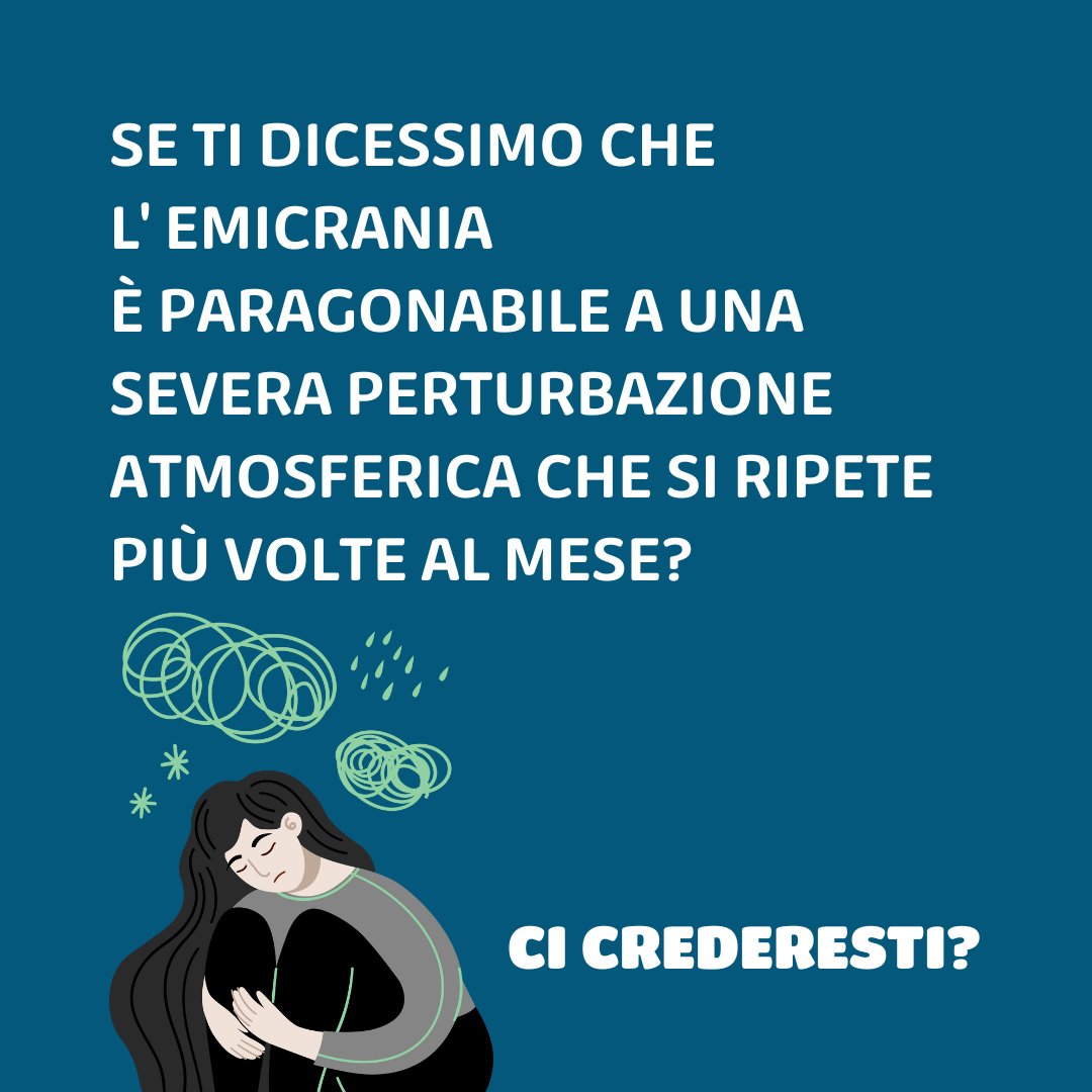 L'emicrania è banalizzata e sottovalutata. 

Se qualcuno a te vicino ne soffre non sottovalutare la sua sofferenza, sii comprensivo. 
Segnala i 143 Centri cefalee presenti su tutto il territorio nazionale ondaosservatorio.it/it/appuntament… 
Con il contributo incondizionato di <a href="/Teva_IT/">Teva Italia</a>