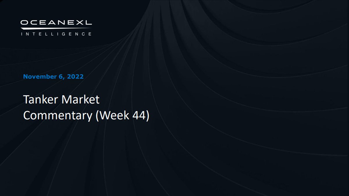 ocean_exl's tweet photo. Our weekly tanker market commentary (Week 44) is available for download on the OceanEXL Intelligence platform (dashboard).

To download the report, go to the link below and create your user, both free and paid accounts have access to the report: https://t.co/6Qgoor48cQ

#tankers https://t.co/e4zm06XP1K