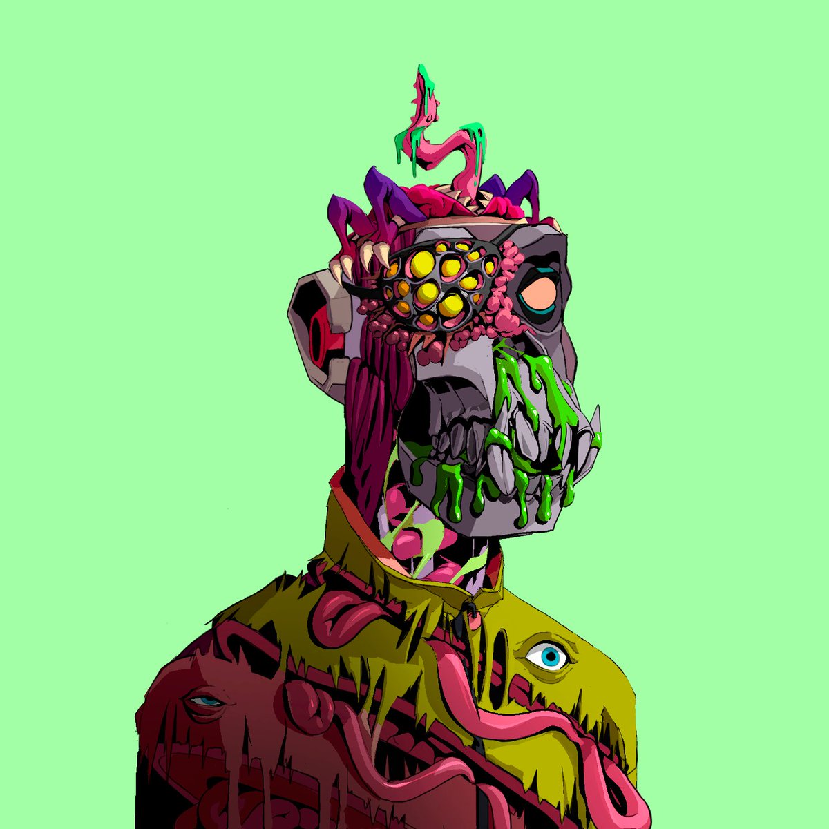 ThisHighUp's tweet image. Whoops...drank too much JNGL juice... @Primatesnft