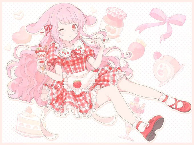 「bangs strawberry shortcake」 illustration images(Latest)｜4pages