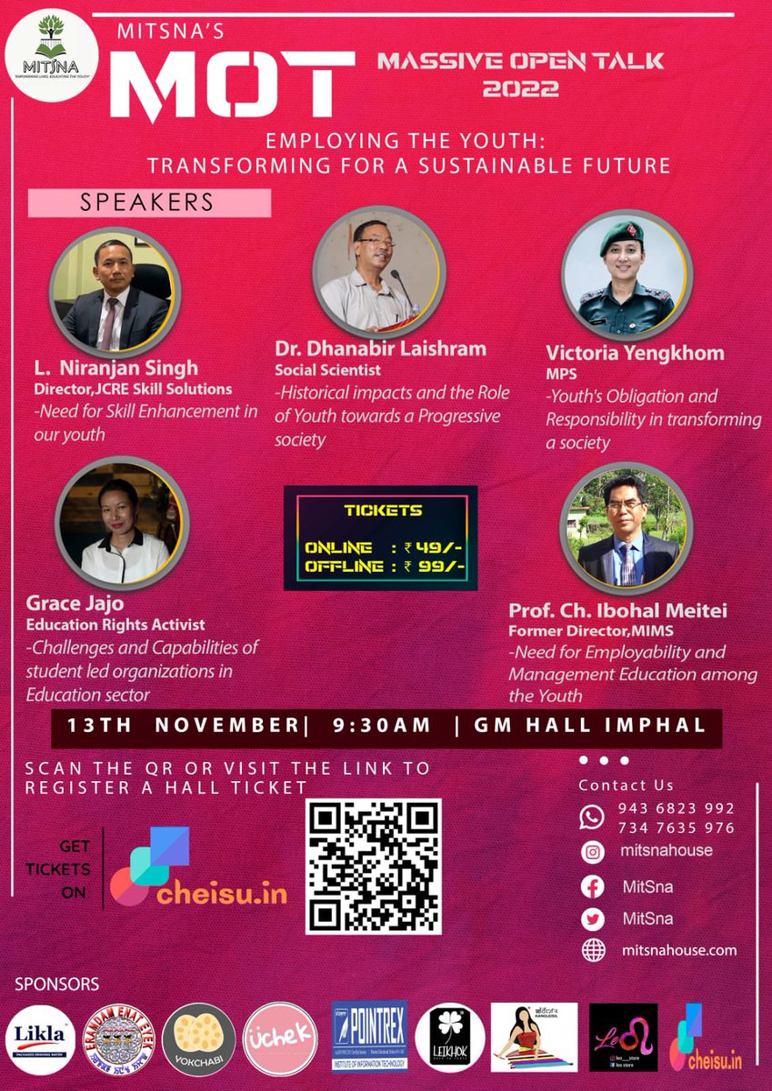 MitSna’s MOT 2022 
13 November 2022, 9:30 sharp
EMPLOYING THE YOUTH : TRANSFORMING FOR A SUSTAINABLE FUTURE 

#massiveopentalk2022 #education #youth #jointhetalk #bookyourtickets
