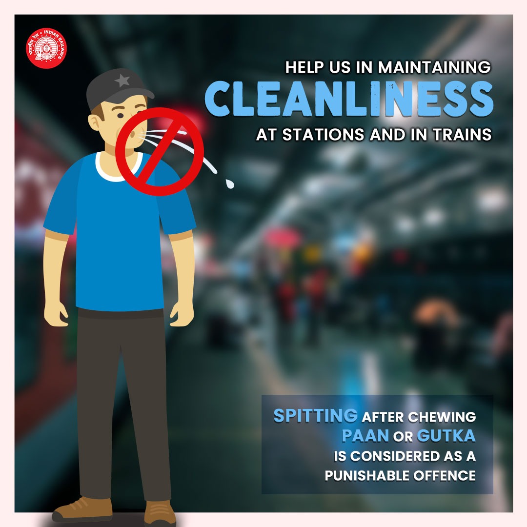 drmvijayawada's tweet photo. Be Sensible. Be Responsible. Be Wise.
Maintain cleanliness & hygiene at stations & in trains for a pleasant journey.
#SwacchRailSwachhBharat
#SRSB
#Cleanliness
#IndianRailways
@SCRailwayIndia https://t.co/EqQI83YRCa