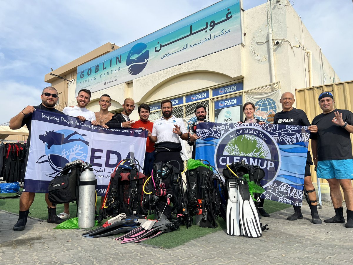 From the Cleanup Arabia Campaign with Emirates Diving Association @EDA_UAE Saturday: 5th of November Amount: 288 kgs #Dubai #diving #uae #fujairah