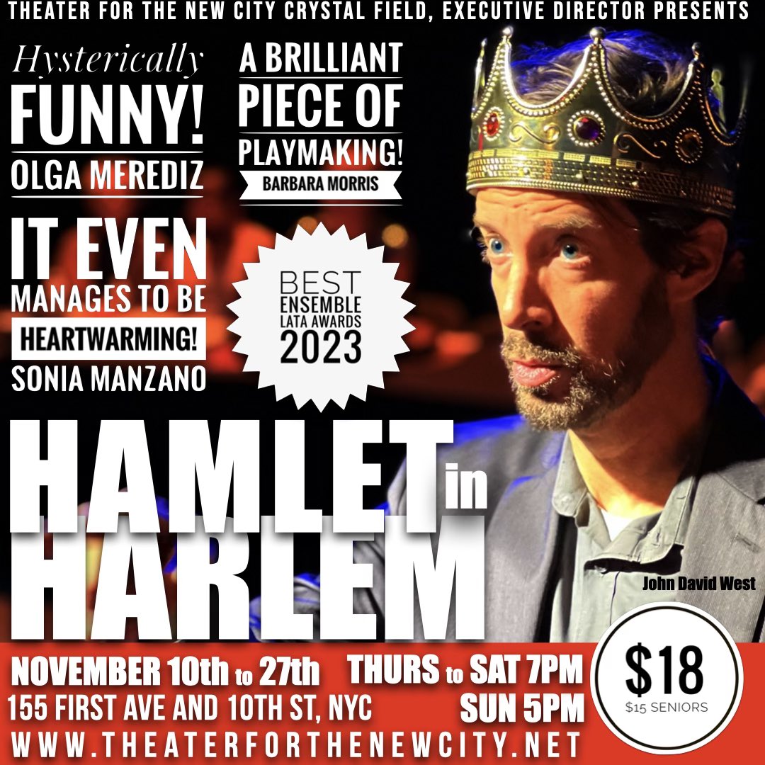 jdwest20's tweet photo. Rehearsal for #HamletInHarlem by @AlbertoFerreras 
Nov. 10 to 27 @TNCinNYC 
TICKETS https://t.co/LeJQ8apJk4… @MyrnaDuarte https://t.co/DyCvpX5eK5