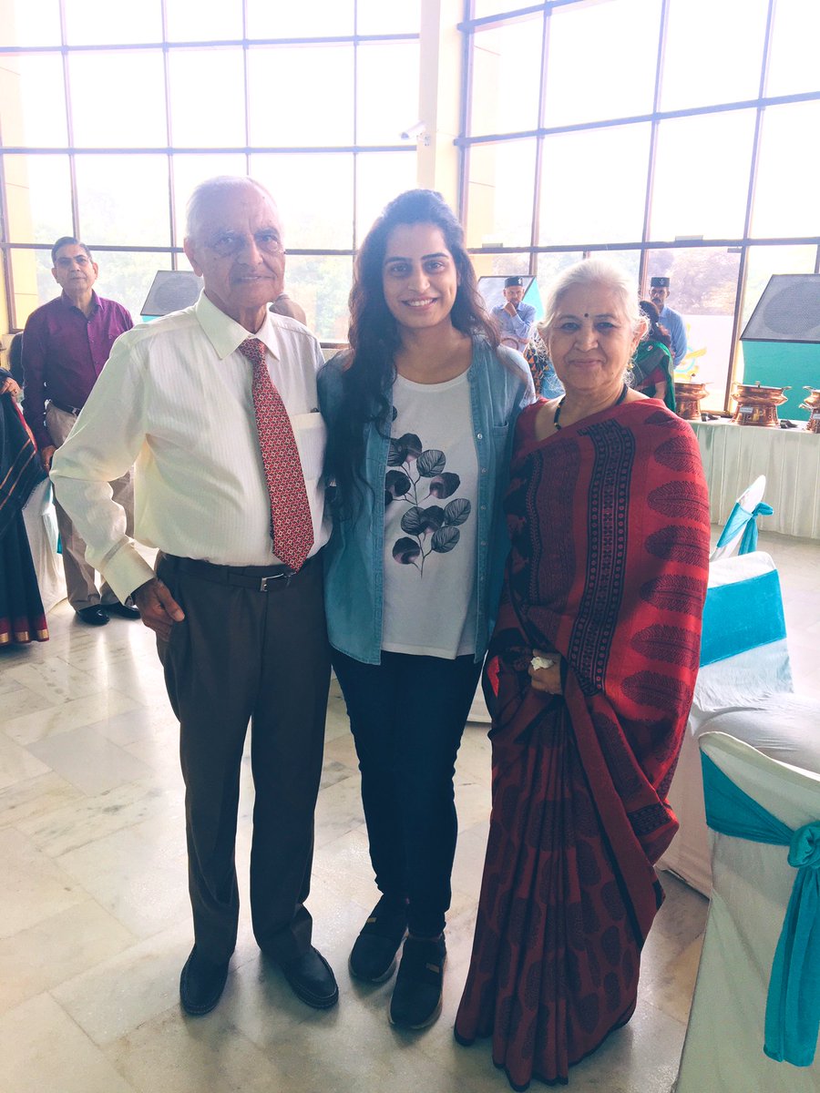 SVeebha's tweet photo. It’s beautiful to see &amp; get  the love..affection of defence couple .. I like the way they took care of each other during the service time , after retirement in 1993 still working like a unit 
taking care of each other with twinkling eyes 
Mrs &amp;Mr Wing commander Kohli
@37VManhas https://t.co/2JXWTVHNz4