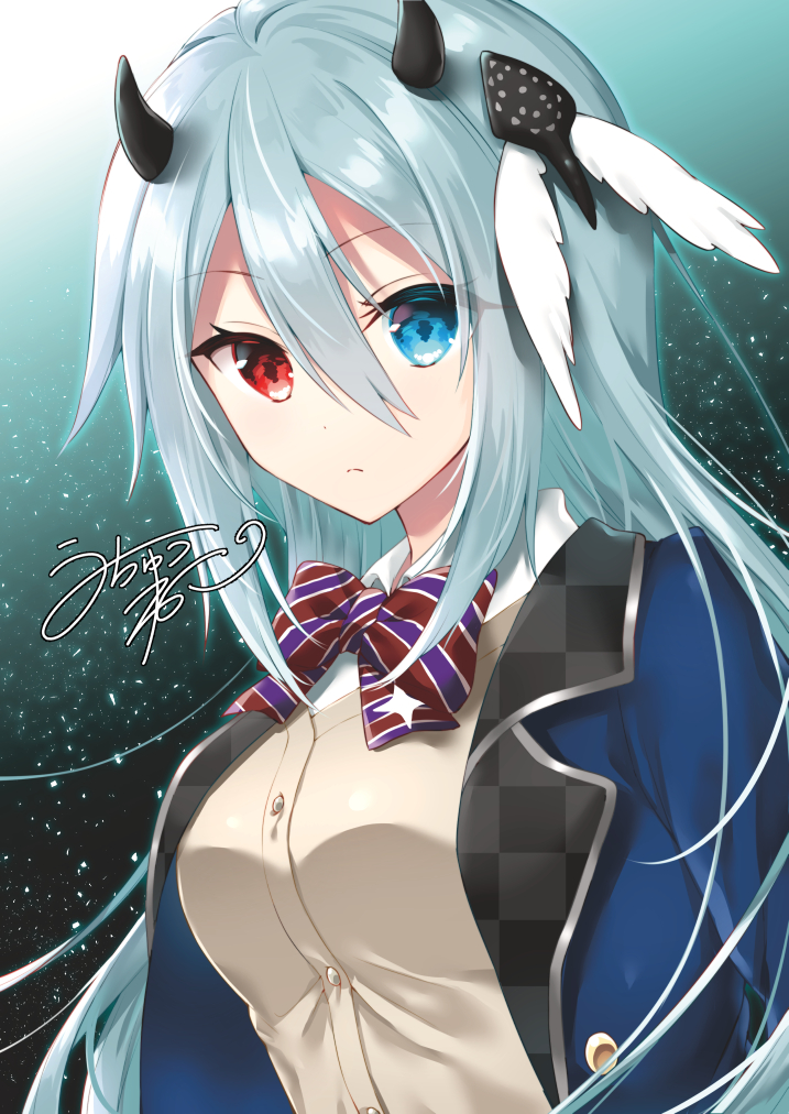 「クールオッドアイ美少女#Skeb 」|うちゅうねこ🛸のイラスト
