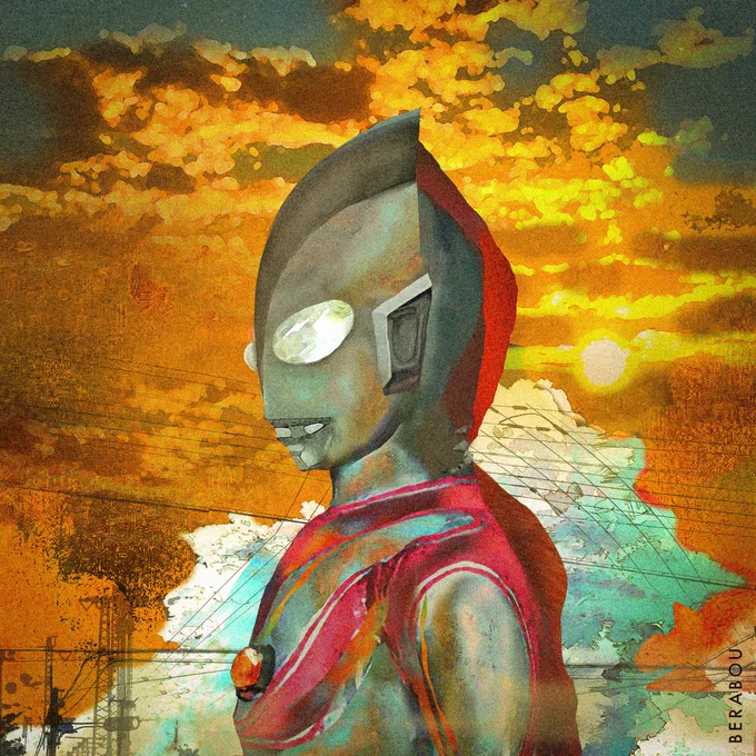 今日も「M八七風」イラストでウルトラゾクゾクさせてやるよ!どこの歌詞でどのウルトラマンかみんなも想像してみてね!! 