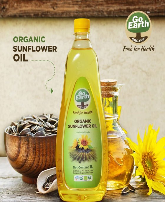 Organic Sunflower Oil available. Free Shipping available contact 9962177365.

#goearthorganic #organic #sunfloweroil #organicsunfloweroil
