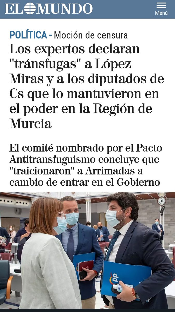 Celebrar 40 años autonomía donde más se ha degradado la misma.🤔
#RegióndeMurcia
<a href="/regiondemurcia/">Gobierno de la Región de Murcia</a>
<a href="/asambleamurcia/">Asamblea Regional de Murcia</a>
<a href="/UMU/">Universidad Murcia</a> <a href="/ConsejoTRM/">@ConsejoTRMURCIA</a>
Región de Murcia | Treinta personalidades repasan las cuatro décadas de historia del Estatuto de Autonomía | La Verdad laverdad.es/murcia/treinta…