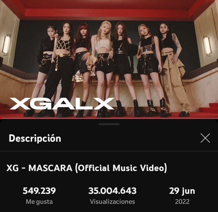 [Charts] El video musical de MASCARA superó los 35 Millones de vistas en Youtube

#MASCARA #XG #ALPHAZ <a href="/XGOfficial_/">XG OFFICIAL</a>