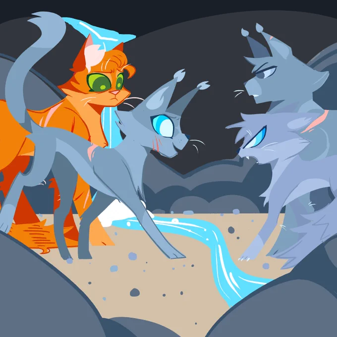 L+RATIO (bluestar, mistyfoot, stonefur and fireheart) #warriorcats 