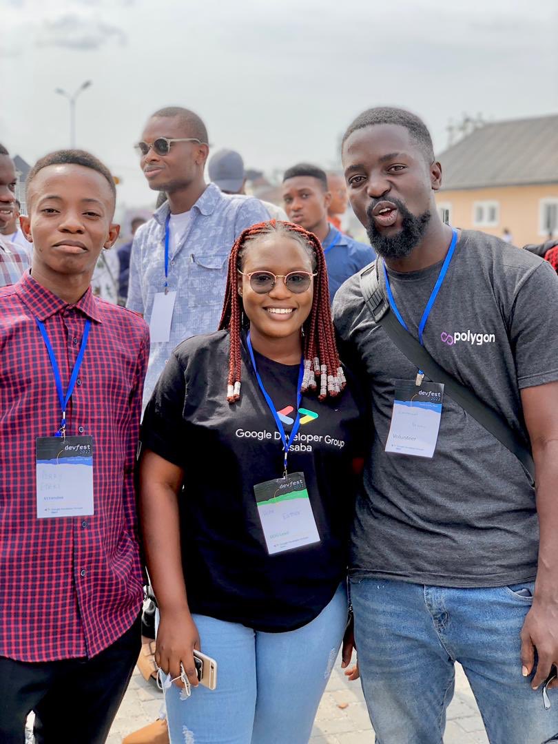 Uche_jewel's tweet photo. All thanks to #devfestss #devfestwarri @gdg_warri
I reunited with my university school mates @emmanuel_weware and Perry.. Novena University alumni https://t.co/bIk4RyGCHK