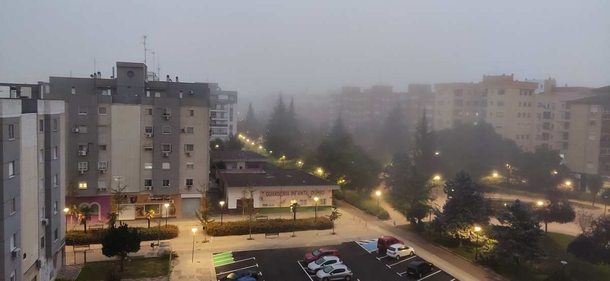 Iceman00596422's tweet photo. Primeras nieblas del invierno en Badajoz. Son nubes tipo Stratus (St) https://t.co/jt6lWDgoP8