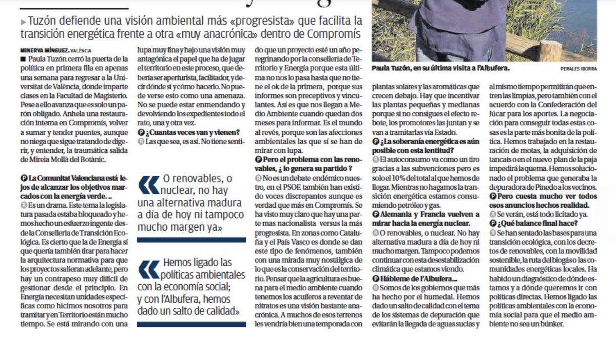 Atenció al que proposa este personatge que era Secretària Autonòmica del govern valencià: "acabar amb l'agricultura i substituir-la per plaques solars i plantes aromàtiques"
Almenys tindríem un menú equilibrat de 1er plaques solars, de 2on aromàtiques i de postres demagògia.