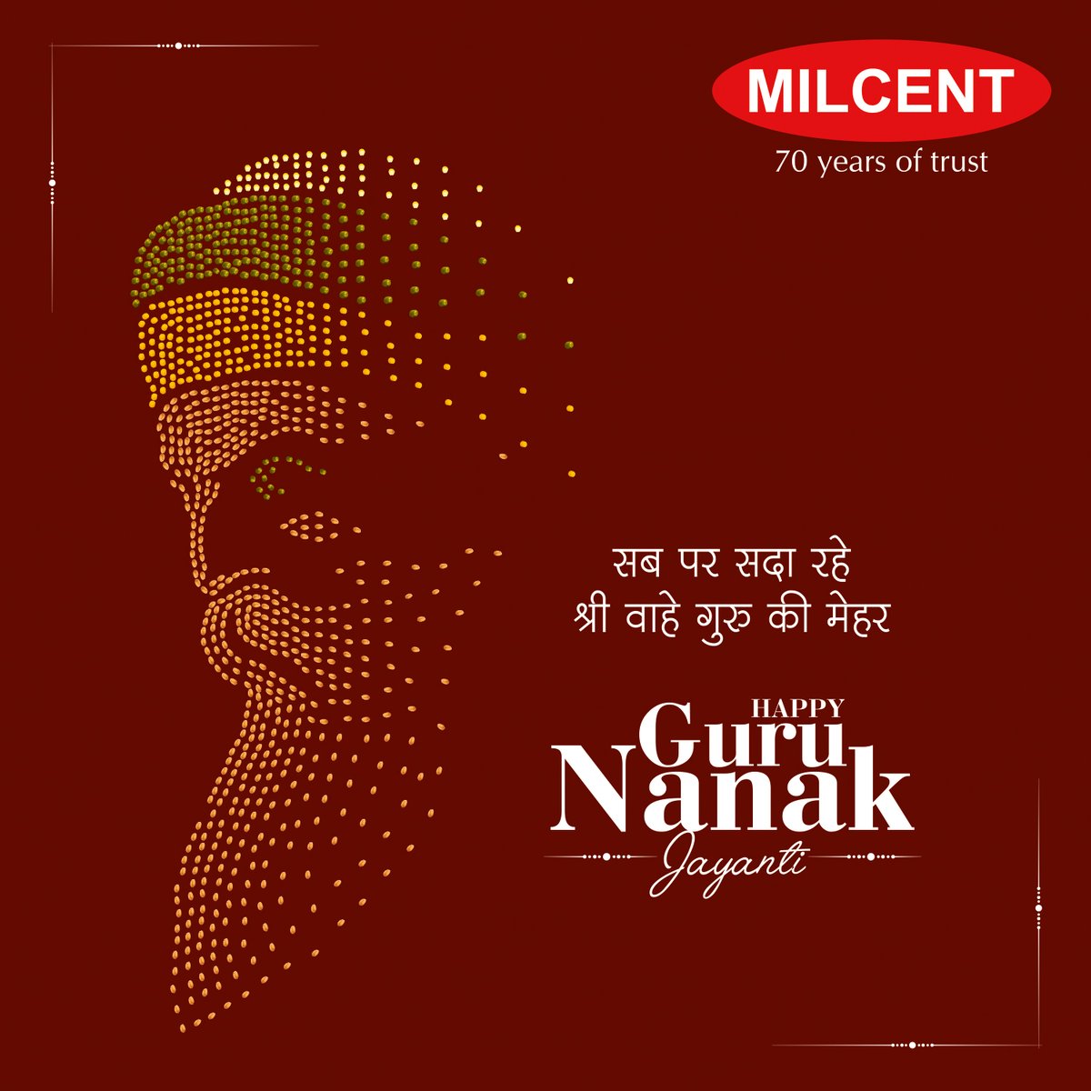 milcent_india's tweet image. On this Guru Nanak Jayanti, let us seek the divine blessings of Guru Nanak and imbibe his holy teachings in our day-to-day lives. 
#Milcent #DomesticFlourMill #GuruNanakJayanti