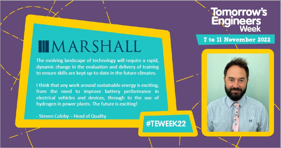 Marshall_Skills's tweet photo. To celebrate the start of Tomorrow's Engineers Week we asked our Head of Quality what he thought the most exciting engineering development could be in the next 10 years!
This is what Steve told us ๐
#TEWeek2022 #Engineering #ExtraordinaryFutures https://t.co/Alr4t3Suef