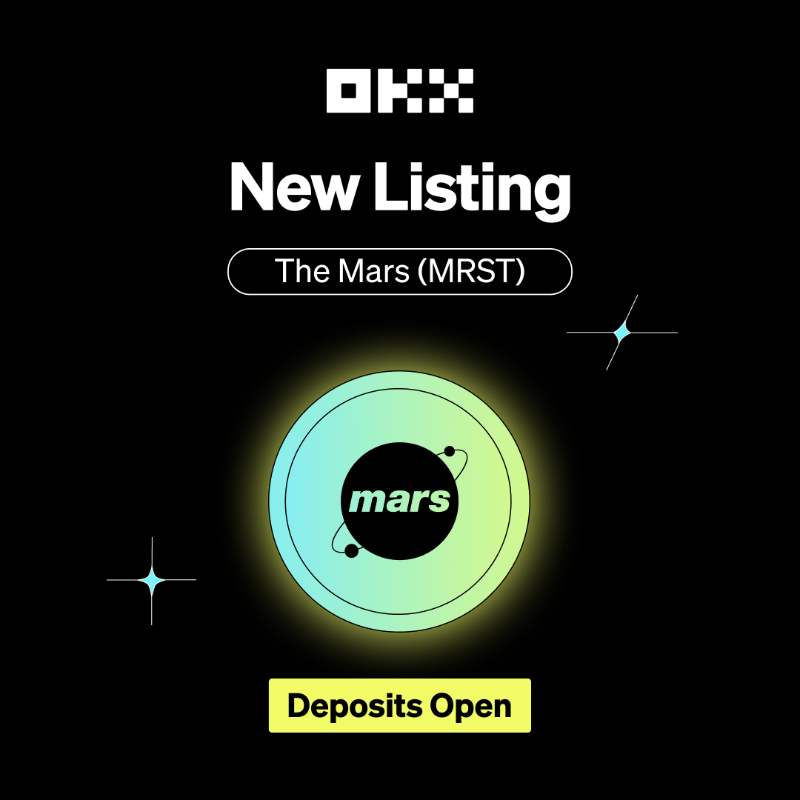 okx's tweet photo. 🪐 Get ready to #Play2Earn on this exciting mars-themed #metaverse 💫 Immerse yourself in a space where your actions can turn into value!

$MRST, the native token of @Mars_Labs, to be listed on #OKX!

▶ Deposits are OPEN 🟢
📈 MRST/USDT, MRST/USDC Spot trading: 8am Nov 9 (UTC)