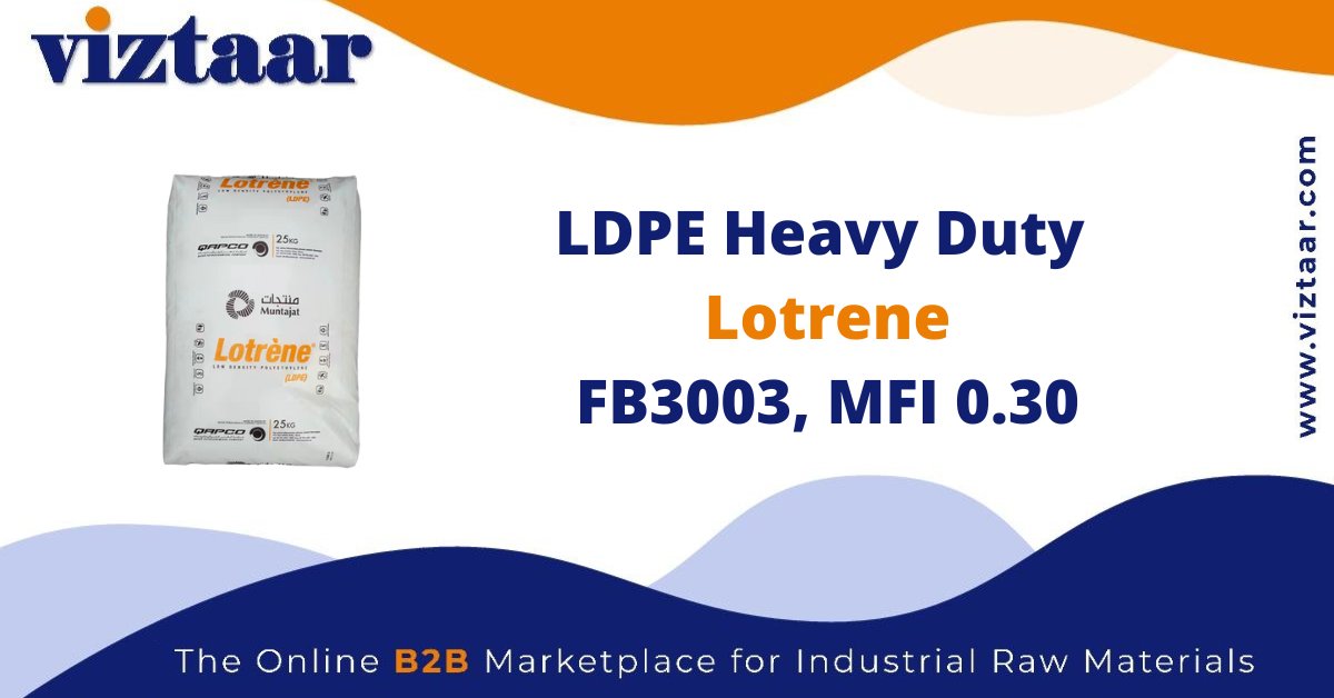 Viztaaronline's tweet image. Available For Sale
Product : LDPE Heavy Duty Lotrene FB3003
MFI : 0.30
Quantity (Kg) : 25,000
MOQ (Kg) : 10,000
Location : Delhi, Mundra & Bhiwandi
For more information visit
viztaar.com
#LDPE #LDPEHeavyduty #Lotrene #FB3003 #rawmaterial #plastic #plasticbags #viztaar