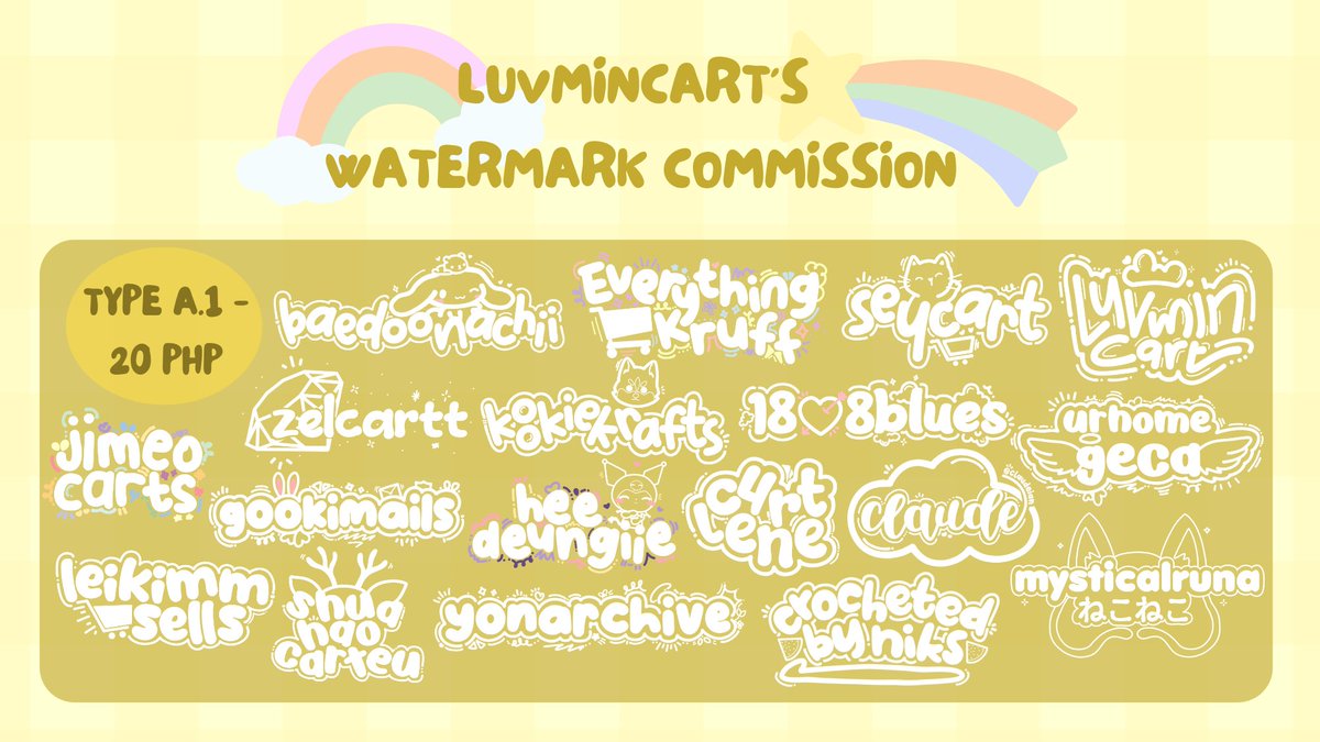 luvmincart's tweet photo. *ੈ✩‧₊˚ #luvmincomms  ♡⃕   luvmincart's watermark commission

𓏔 open to all fandoms!
𓏔 chibi, doodles, logo, characters, cartoon style
𓏔 terms &amp; conditions: https://t.co/9ICeLPINRM
𓏔 browse through #luvminmakes ♥︎

t. bns watermark comms wm comms ph pagawa lf logo chibi https://t.co/k0p1j8OrfP