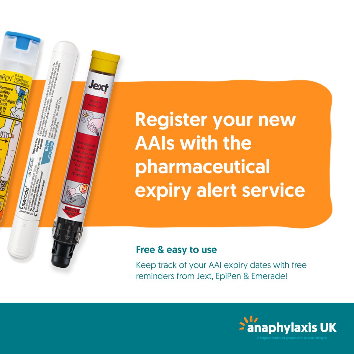 Register your new AAIs with the pharmaceutical expiry alert service. It's free and easy to use! EpiPen: epipen.co.uk/en-gb/patients… Emerade: emerade-bausch.co.uk/patient Jext: adults.jext.co.uk