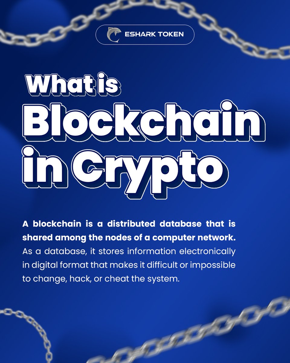 EsharkToken's tweet photo. Hi Sharkie Squads! Blockchains are best known for their crucial role in cryptocurrency systems with their innovation that guarantees the security that generates trust without the need for a trusted third party.

#esharktoken #eshk #cryptoforgamers https://t.co/1tWe688jf6