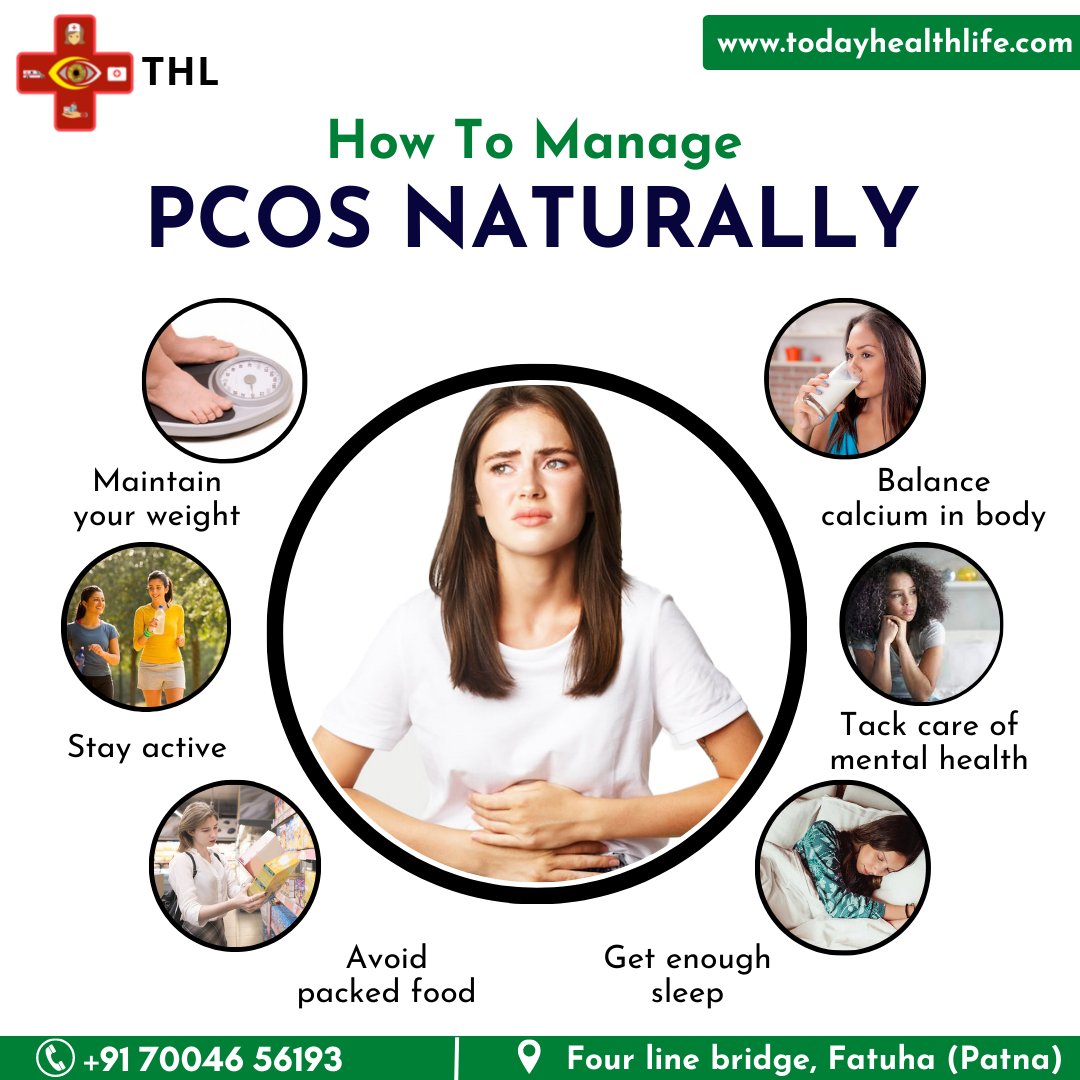 Natural treatments for PCOS

.Maintain Your Weight
.Stay Active
.Avoid Packed Food 
.Get Enough Sleep
.Tack Care Of Mental Health 
.Balance Calcium in the Body

🌐todayhealthlife.com
📞7004 656 193

#pcos #pcossymptoms #pcosinflammation #depression #pcosdepression