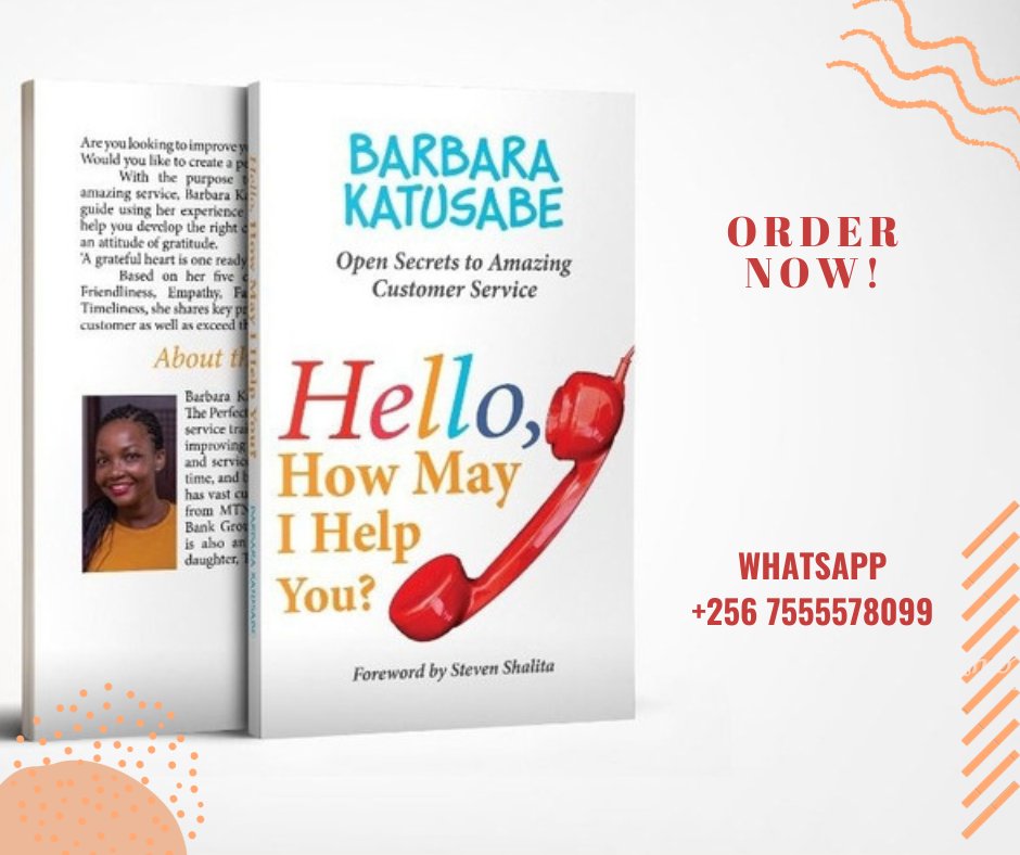 Soloestee's tweet photo. Congratulations @BKatusabe upon this publication. I know how passionate you're about customer service &amp; how hard you've worked to make this happen. 
Go get'em, girl! https://t.co/rB2ypIlyCw
