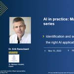 Image for the Tweet beginning: 📢#AI IN PRACTICE: MASTERCLASS SERIES
The