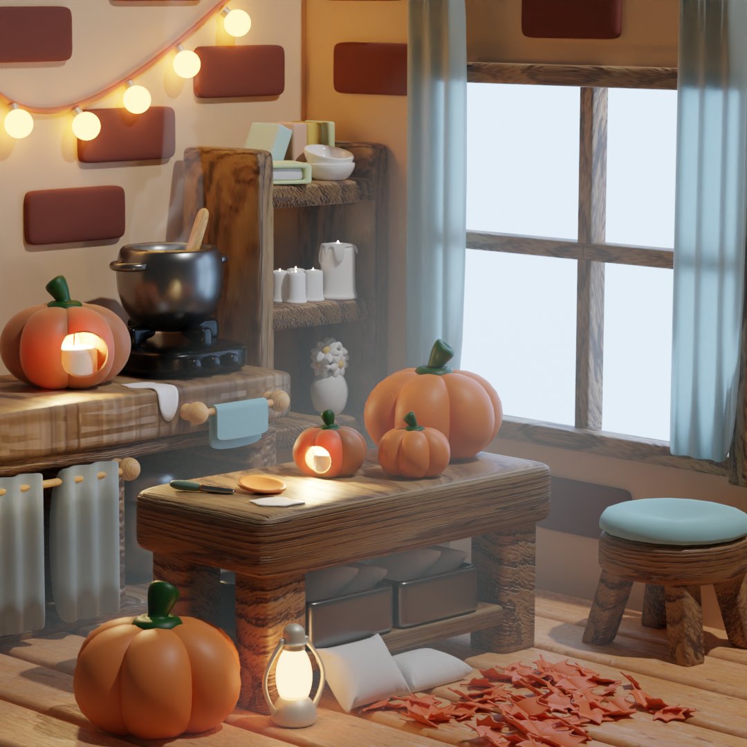 _mawars_'s tweet photo. ✨14/100✨Pumpkery!

#b3d #blender #blender初心者 #3dcg #トラム https://t.co/CbYbfxcfry