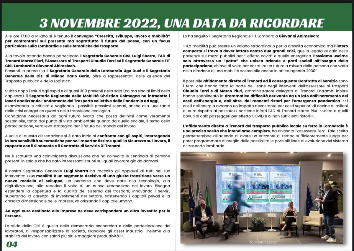 FitLombardia's tweet image. MOBILITA': 
la nostra rivista sulle aziende di trasporto in Lombardia è disponibile ora sul nostro sito!
Un sentito grazie a tutti quelli che hanno collaborato e collaboreranno!
Scarica qui:
 fitcisl-lombardia.com/online-il-prim…