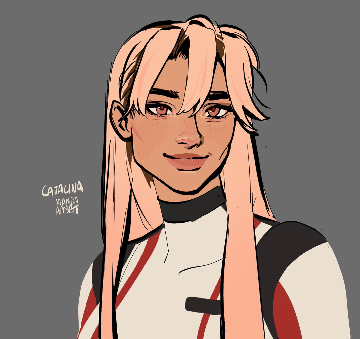 Manda time🩸 on Twitter "she has pink eyes now it's canon"