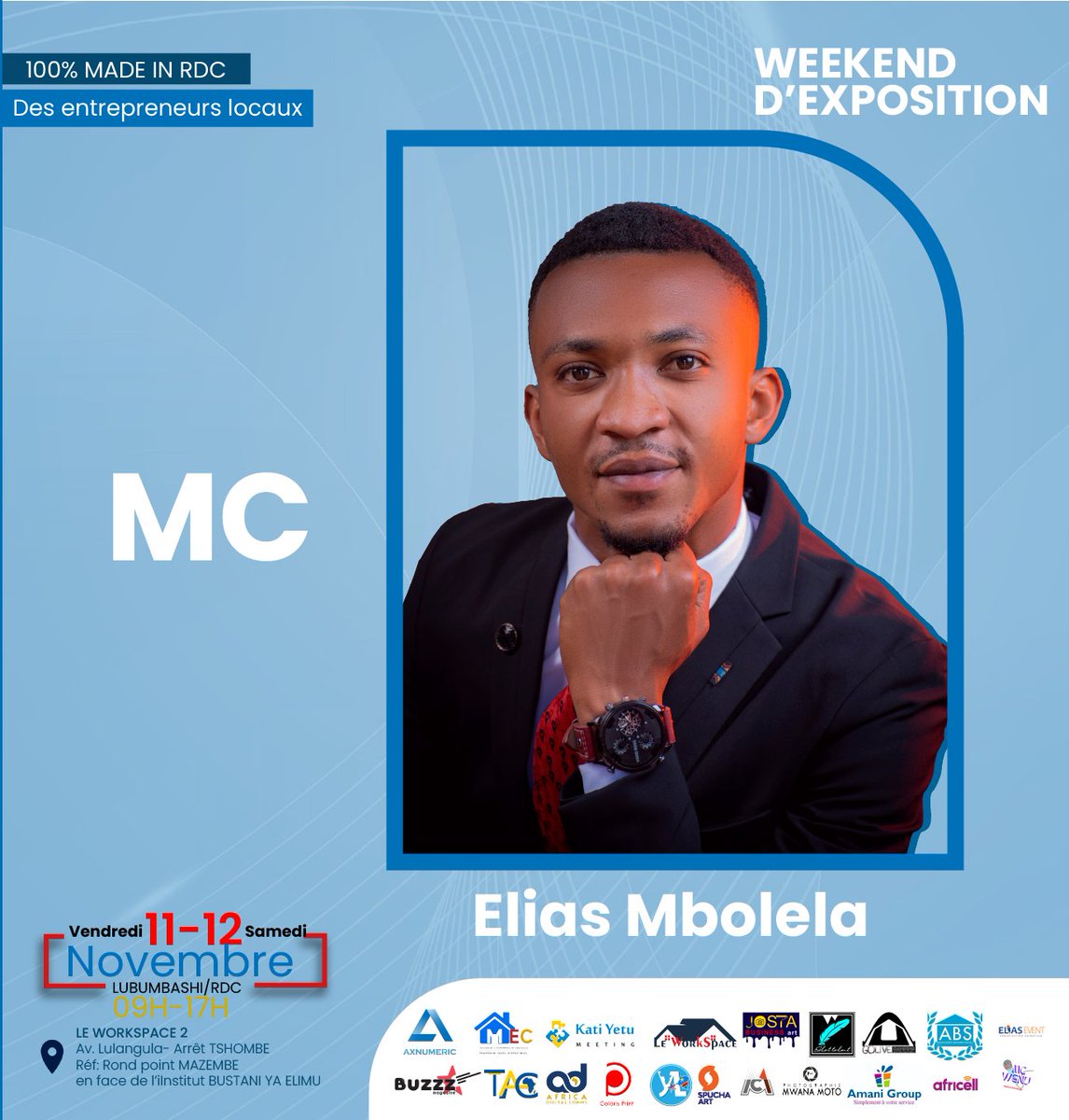 Nous sommes heureux de vous annoncer que deux maîtres de cérémonie de taille : Galant Kamanga Gkk  et Elias Mbolela vont assurer la modération du #WEEKENDEXPOSITION3 
#welcome 
#neratezpas 
🔥🔥🔥