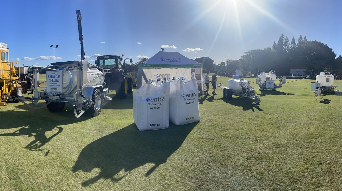 entrabyfertec's tweet photo. #Entra is at here at AusMac 2022! Come and see us outside at the machinery sites (site PL10) to find out more. 
Contact us on (+61 7) 4630 4114 or sales@fertec.com.au

#entrabyfertec #fertec #entramicronisedgypsum #micronisedgypsum #ausmacadamias #macadamiasaustralia #AusMac2022 https://t.co/fUsS5dDbMA