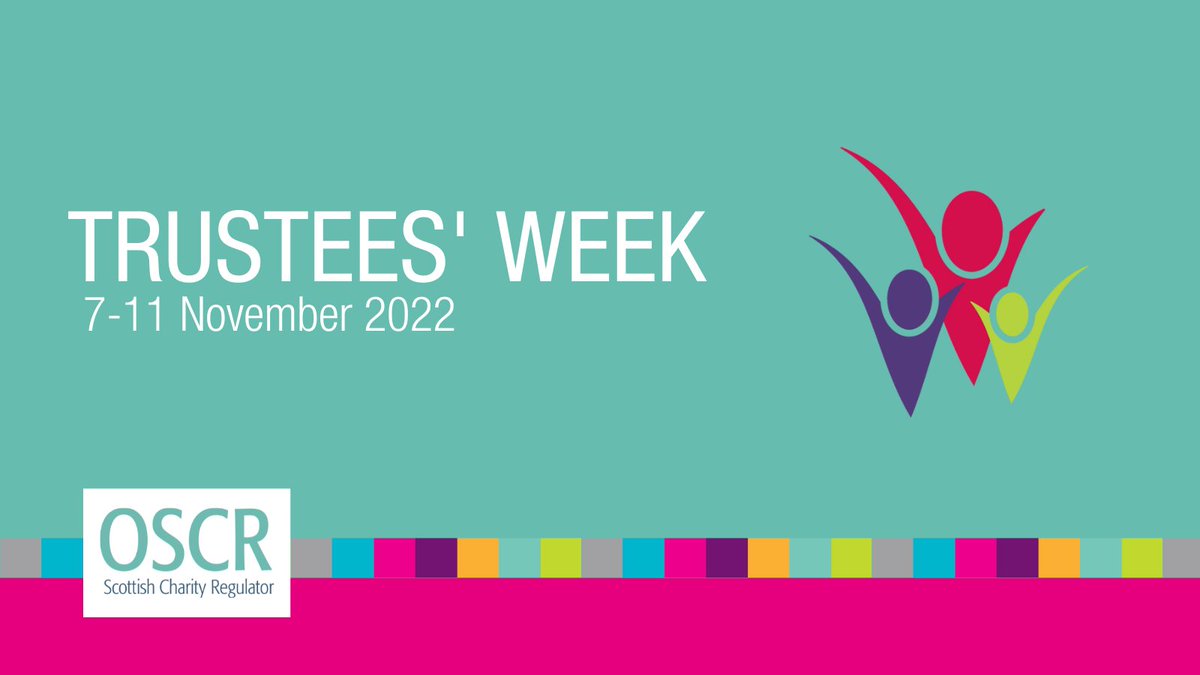 #TrusteesWeek starts today and we're excited to celebrate with trustees across Scotland! 🎉 Check out our website for some helpful guidance and resources for trustees 👉 oscr.org.uk/news/celebrati… <a href="/TrusteesWeek/">Trustees' Week</a>