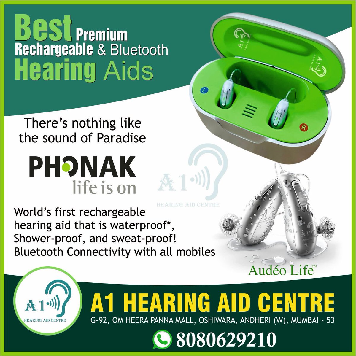 #a1hearingaidcentre #hearingaids #phonak #audeolife #mumbai #etawah #agra #delhi