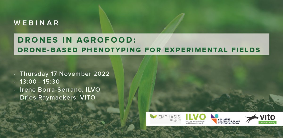 🤟 Boosting #drone-based services in #agriculture 🌱🧑‍💻

➡️remotesensing.vito.be/opsdrone-proje…

✍️REGISTER now for the next webinar 'Drones in agrofood - Drone-based phenotyping  vito.zoom.us/webinar/regist…
📅 17/11
⏰ 13:00 - 15:30

<a href="/EMPHASIS_Be/">EMPHASIS-Belgium</a> <a href="/ILVOvlaanderen/">ILVO</a> <a href="/VIBLifeSciences/">VIB</a> 
<a href="/VLAIO_be/">VLAIO</a>