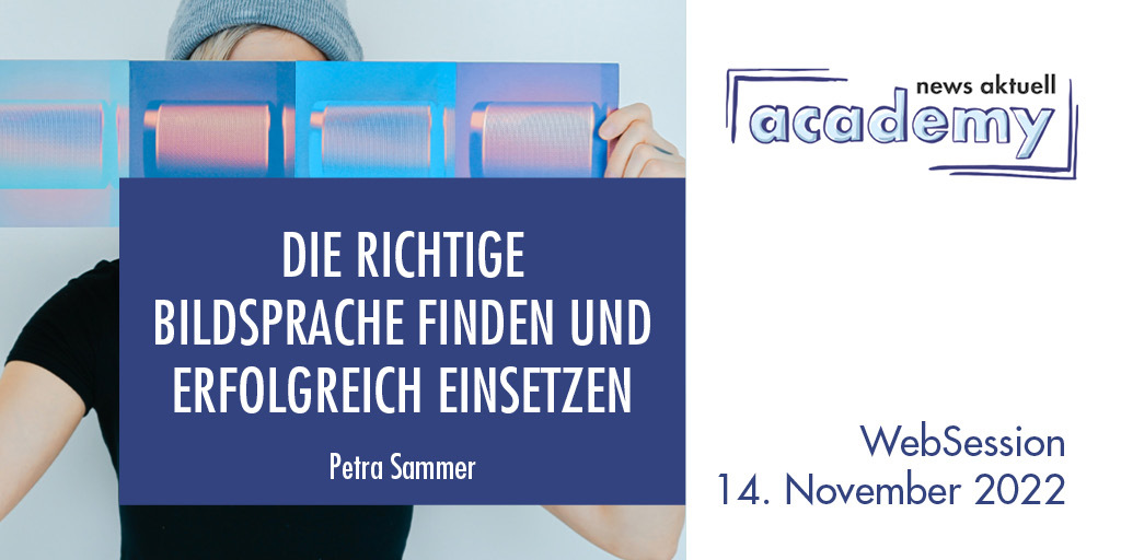 Mediales Dauerrauschen hoch. Aufmerksamkeitsspanne der Zielgruppe niedrig. Umso wichtiger: eine einprägsame Bildsprache.
<a href="/PetraSammer/">Petra Sammer</a> zeigt im Webinar von <a href="/newsaktuell/">newsaktuell</a>, wie man den eigenen Themen visuell viel Aufmerksamkeit verschafft.
eventbrite.de/e/die-richtige…