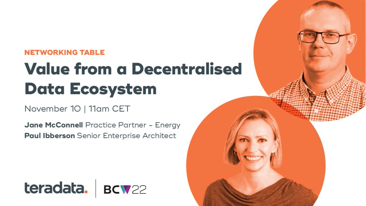 How can you avoid anarchy in the move towards decentralised ownership and creation of #AIoT data products? Discuss strategies and concepts at the #BCW22 networking table with #Teradata's Jane McConnell and Paul Ibberson: bit.ly/2JCYsur #IoT  bit.ly/3Ta53fJ