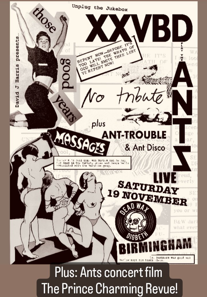 My other music project is #punk-era #AdamAndTheAnts tribute act, #xxvbd. Our debut gig is on 19 Nov in Birmingham, with #AntTrouble. Almost sold out, too. 🔥 #adamandtheantz #adamant #ants #antz