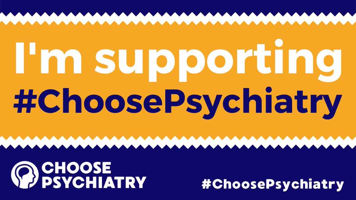 I'm supporting the @RCPsych campaign to encourage medical students and foundation doctors to choose psychiatry as a career. Make a difference - #choosepsychiatry rcpsych.ac.uk/choose