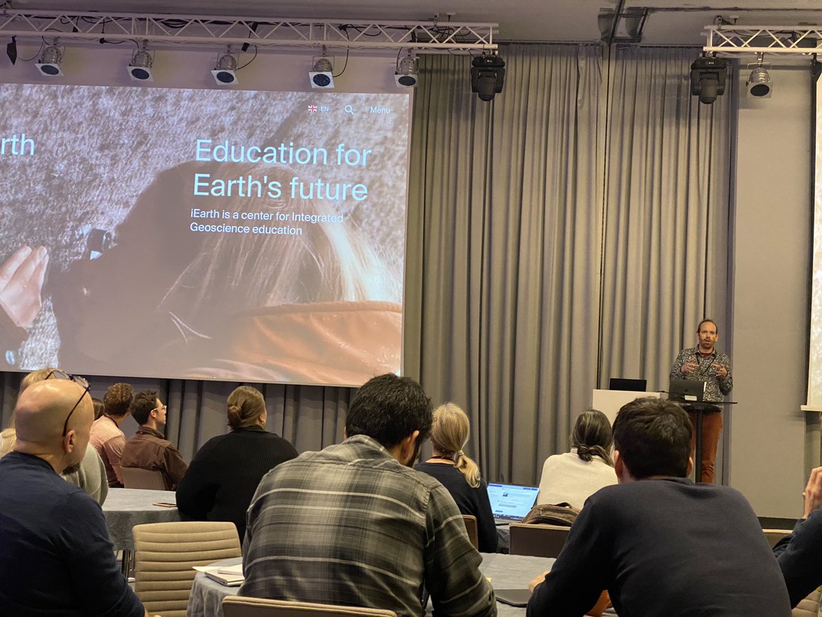 nissenjo's tweet photo. @iEarth_no - A flaggskip for geoscience education! @UiB_Rotevatn @uibgeo welcoming colleagues and friends for our annual #geolearning forum. This time in Bergen. https://t.co/MgKGVcwXf9 https://t.co/WO1Pc3e5po