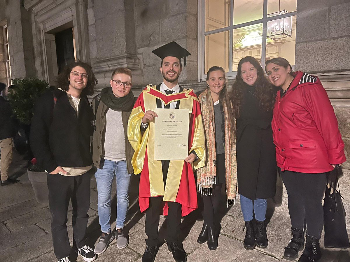 Matteo Solazzo (@matteosolazzo) on Twitter photo The last page of a five years long tale. An unforgettable day of reunion and celebration.
Thanks to everyone who made this #graduationday so special!
<a href="/drmgmonaghan/">Michael Monaghan</a> <a href="/tcdTCBE/">TCBE</a> <a href="/tcddublin/">Trinity College Dublin</a> #PhD The last page of a five years long tale. An unforgettable day of reunion and celebration.
Thanks to everyone who made this #graduationday so special!
<a href="/drmgmonaghan/">Michael Monaghan</a> <a href="/tcdTCBE/">TCBE</a> <a href="/tcddublin/">Trinity College Dublin</a> #PhD