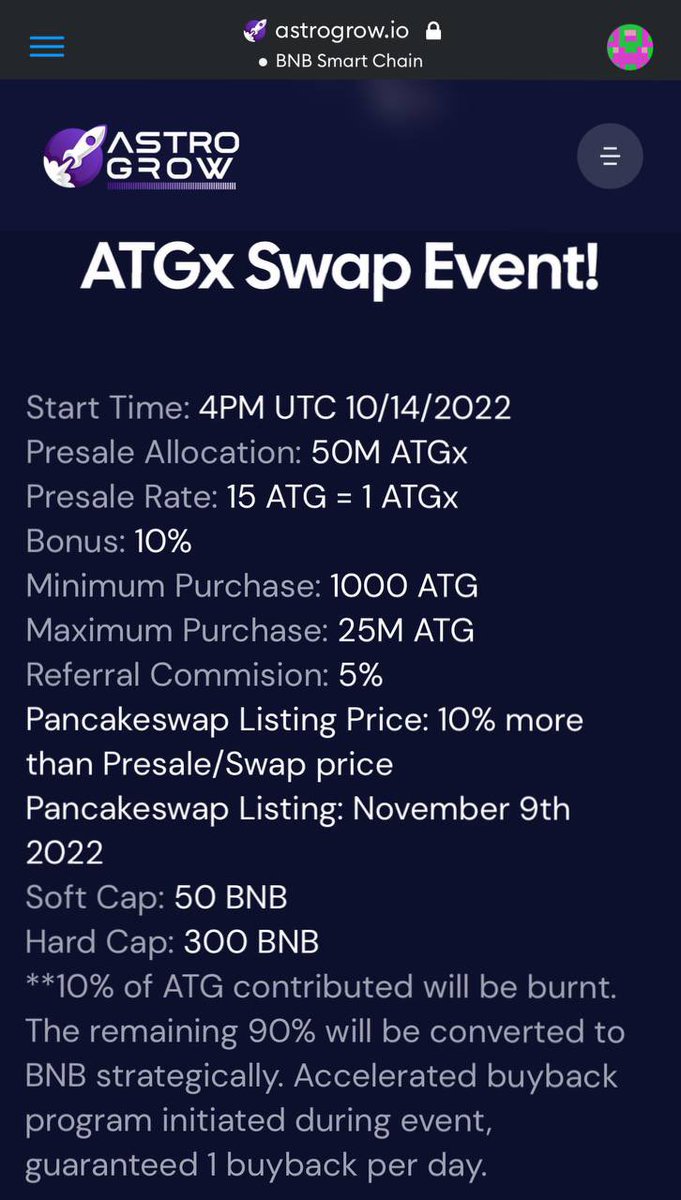 karimanmaher3's tweet photo. #ATGX BIGGEST PROMO EVENT! (We are only 4M ATGx away from the max allocation of 50M ATGx)
Total Distributed: 45,945,795.25  ATGx
Time: 730-930 UTC 
Bonus: 235% on ATG-ATGx Swap.
https://t.co/gN3fCNmerp https://t.co/7XJrS78FjM