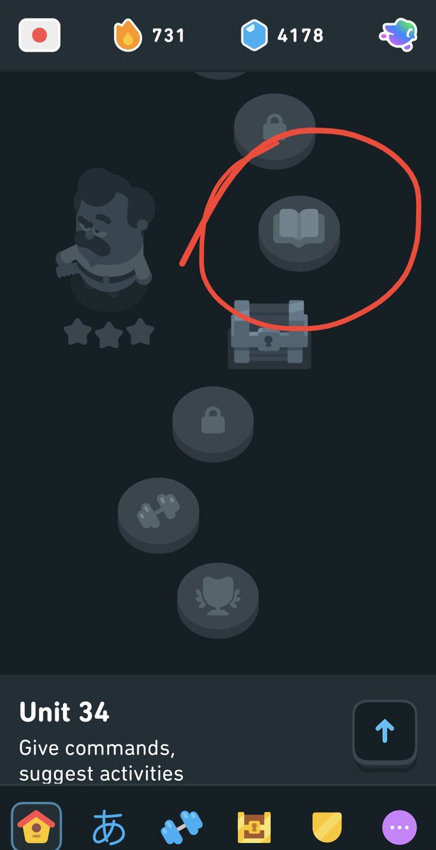 letteraV's tweet photo. @Chazcao @duolingo For some reason they start at Unit 33. Idk why (maybe because there are 90 Units but only 30 stories in the Japanese course). Right now you can still access them from desktop/web https://t.co/Uf7cLW6ZZ8 https://t.co/Xn7qUooHao