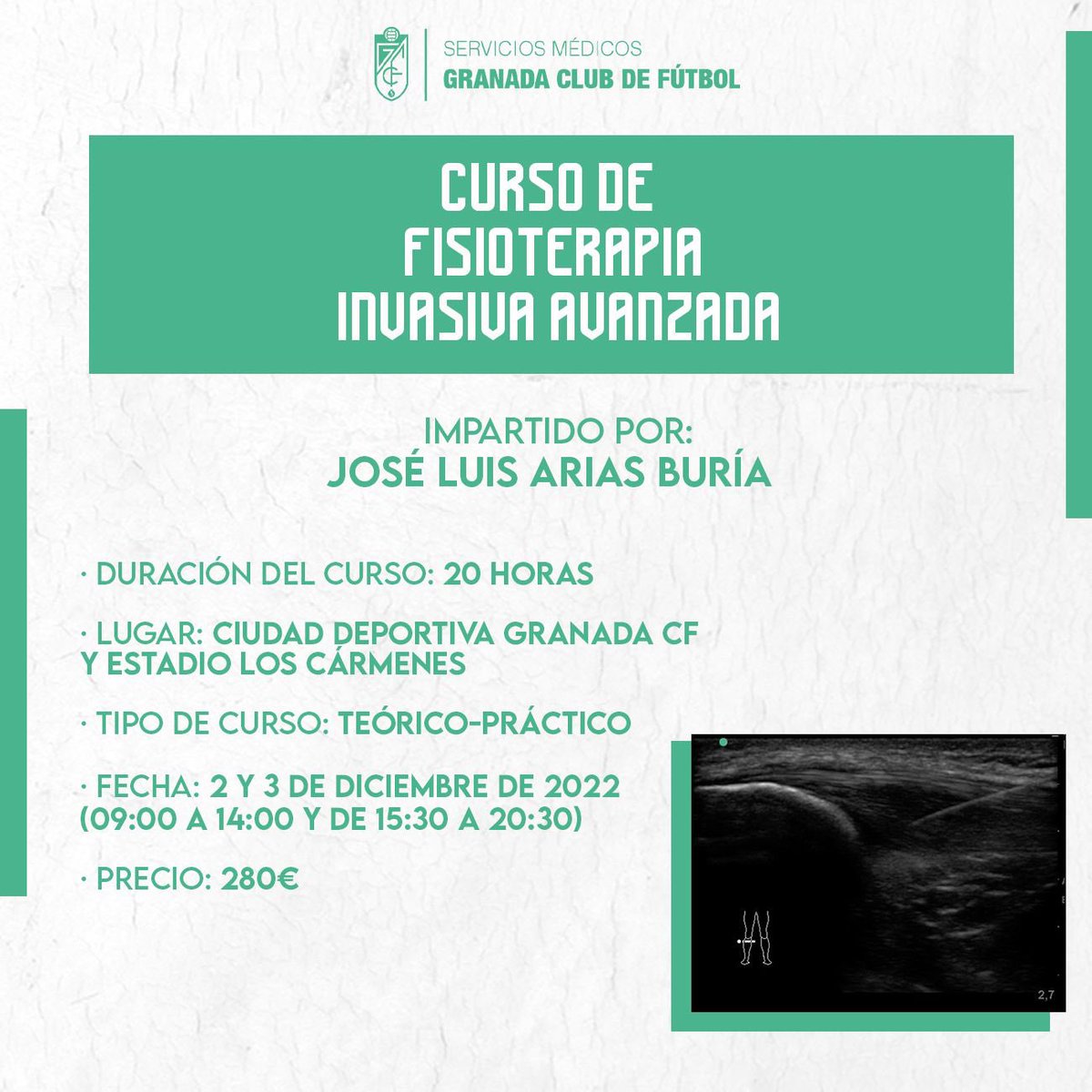dio_fisio's tweet photo. Próxima formación servicio médico GCF.
Info e inscripciones aquí: https://t.co/3BDneKVJbJ https://t.co/RmNyI7ma7W