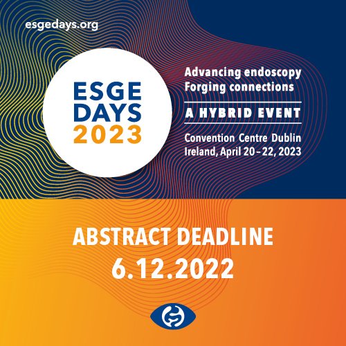 ESGE_news's tweet photo. Our current opportunities:
📸⭐️Submit ESGE Days 2023 abstract
💶💰Apply for an ESGE Research Grant
💡⚡️Send Innovation of the Year entry
📝⚕️Get involved with a Guideline or Position Statement

Join ESGE for the benefits, stay to make a difference!
https://t.co/IqfqgtHWIX https://t.co/eagvsmBx9N